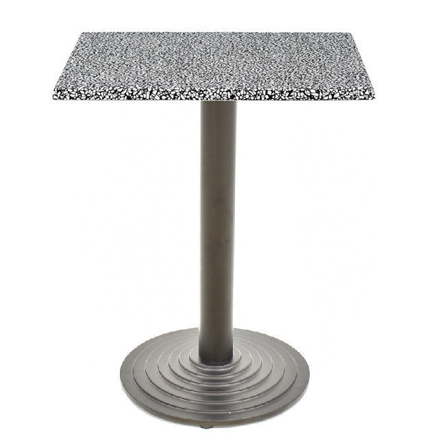 Mesa EBRO, preta, base de 72 cms e tampo de mesa de 60x60 cms. Cores à escolha, Tableros de 60x60 cms: WERZALIT ALEMANIA - PIAZZA 102
