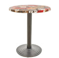 Mesa EBRO, preta, base de 72 cms e tampo de mesa de 70 cms de diâmetro. Cores à escolha, Tableros de 70 cms: WERZALIT ALEMANIA - BABYLON 213