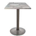 Mesa EBRO, preta, base de 72 cms e tampo de mesa de 80x80 cms. Cores à escolha, Tableros de 80x80 cms: WER-FANTASY, WHITE BLOCK 7537