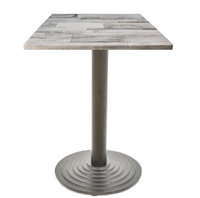 Mesa EBRO, preta, base de 72 cms e tampo de mesa de 80x80 cms. Cores à escolha, Tableros de 80x80 cms: WER-FANTASY, WHITE BLOCK 7537