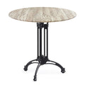 Mesa EIFFEL NEW, alumínio, 3 pés, preta, base de 70 cms e tampo de mesa de 60 cms de diâmetro. Cores à escolha, Tablero de 60 cms.: WERZALIT SM - MONTPELLIER 214