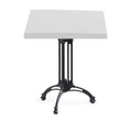 Mesa EIFFEL NEW, alumínio, 3 pés, preta, base de 70 cms e tampo de mesa de 60x60 cms. Cores à escolha, Tableros de 60x60 cms: WERZALIT SM - BLANCO 01