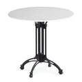 Mesa EIFFEL NEW, alumínio, 4 pés, preta, base de 60 cms e tampo de mesa de 60 cms de diâmetro. Cores à escolha, Tablero de 60 cms.: WER-UNIART, BLANCO 3101