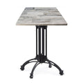 Mesa EIFFEL NEW, alumínio, 4 pés, preta, base de 60 cms e tampo de mesa de 60x60 cms. Cores à escolha, Tableros de 60x60 cms: WER-FANTASY, WHITE BLOCK 7537