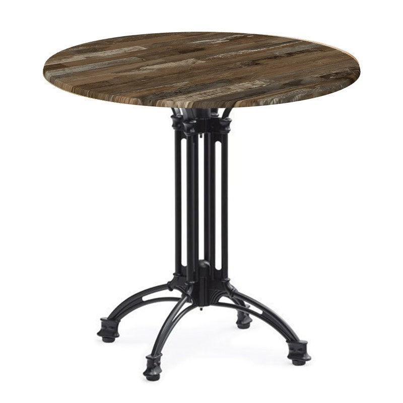 Mesa EIFFEL NEW, alumínio, 4 pés, preta, base de 60 cms e tampo de mesa de 70 cms de diâmetro. Cores à escolha, Tableros de 70 cms: WER-WOODART, MARCAIBO 4614