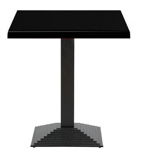 Mesa ELBA, preta, base de 72 cms e tampo de 60x60 cms. Cores à escolha, Tableros de 60x60 cms: WERZALIT SM - NEGRO 55
