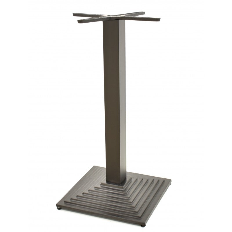 Mesa ELBA, preta, base de 72 cms e tampo de 70x70 cms. Cores à escolha, Tableros de 70x70 cms: WER-WOODART, INDIAN SHESMAN 4525