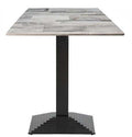 Mesa ELBA, preta, base de 72 cms e tampo de 70x70 cms. Cores à escolha, Tableros de 70x70 cms: WER-FANTASY, WHITE BLOCK 7537
