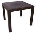 Mesa FARO, polipropileno marrom chocolate, 90 x 90 cms