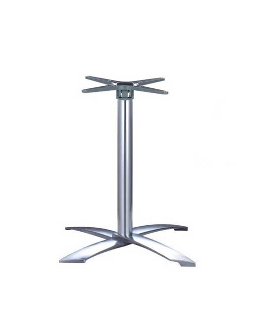 Mesa GATHER, alumínio, rebatível, base de 73 cms e tampo de 60x60 cms. Cores à escolha, Tableros de 60x60 cms: WERZALIT SM - NEGRO 55