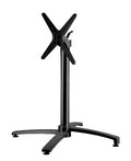 Mesa GUADIARO, alumínio, 4 braços, base de 72 cms e tampo de 70 cms de diâmetro. Cores à escolha, Tableros de 70 cms: WERZALIT SM - PONDEROSA BLANCO 178, Base Guadiaro: Aluminio Negro