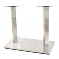 Mesa IPANEMA, aço inoxidável, base retangular e tampo de 120x80 cms. Cores à escolha, Tableros 120x80 cms: WERZALIT SM - MÁRMOL DE GENES 121