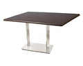 Mesa IPANEMA, aço inoxidável, base retangular e tampo de 120x80 cms. Cores à escolha, Tableros 120x80 cms: WERZALIT SM - WENGUÉ 103