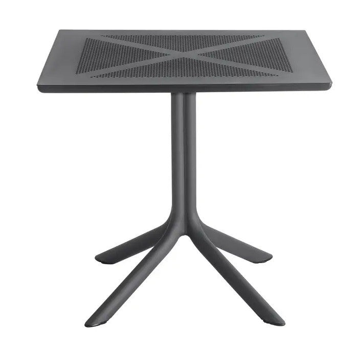 Mesa JÁVEA 97, polipropileno preto, 80 x 80 cms