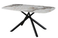 Mesa JAZZ, metal preto, tampo vidro temperado 160 x 90 cms