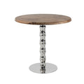 Mesa KARNAK, base de aço inoxidável e tampo de 60 cms de diâmetro. Cores à escolha, Tablero de 60 cms.: WERZALIT SM - EX WORKS 122
