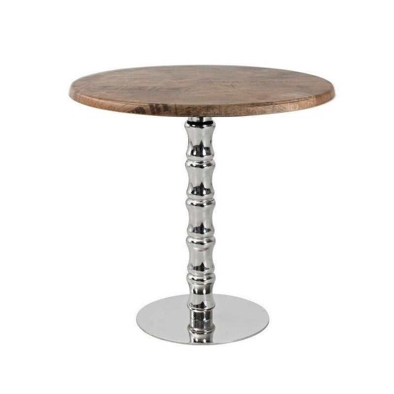 Mesa KARNAK, base de aço inoxidável e tampo de 60 cms de diâmetro. Cores à escolha, Tablero de 60 cms.: WERZALIT SM - EX WORKS 122
