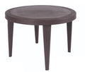 Mesa KATIA, polipropileno marrom chocolate, 110 cms de diâmetro