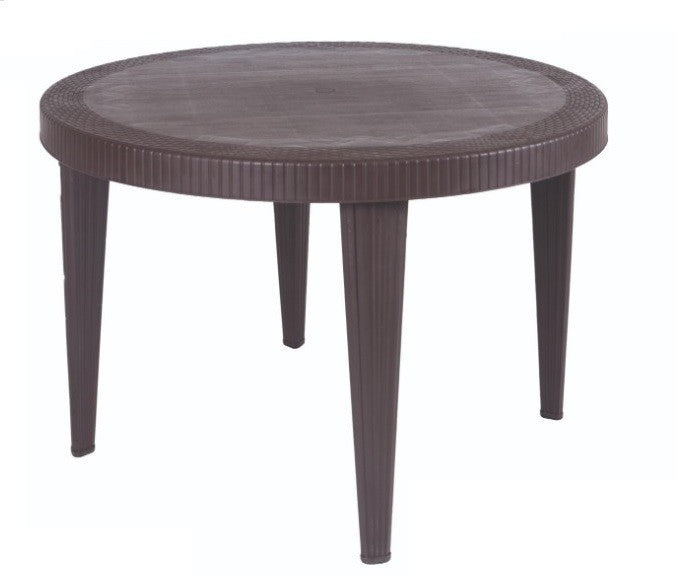 Mesa KATIA, polipropileno marrom chocolate, 110 cms de diâmetro