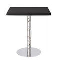 Mesa LUXOR, base de aço inoxidável e tampo de 60x60 cms. Cores à escolha, Tableros de 60x60 cms: WERZALIT SM - NEGRO 55