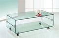 Mesa MELBOURNE, vidro, rodas, 120x60 cms
