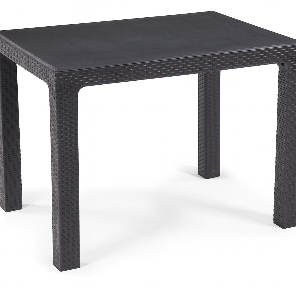 Mesa MIJAS, polipropileno antracite, 100 x 70 cms