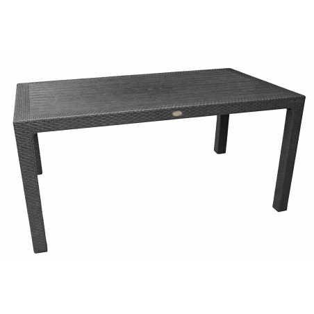 Mesa MIJAS, polipropileno marrom chocolate, 150 x 90 cms