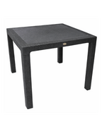 Mesa MIJAS, polipropileno antracite, 90 x 90 cms