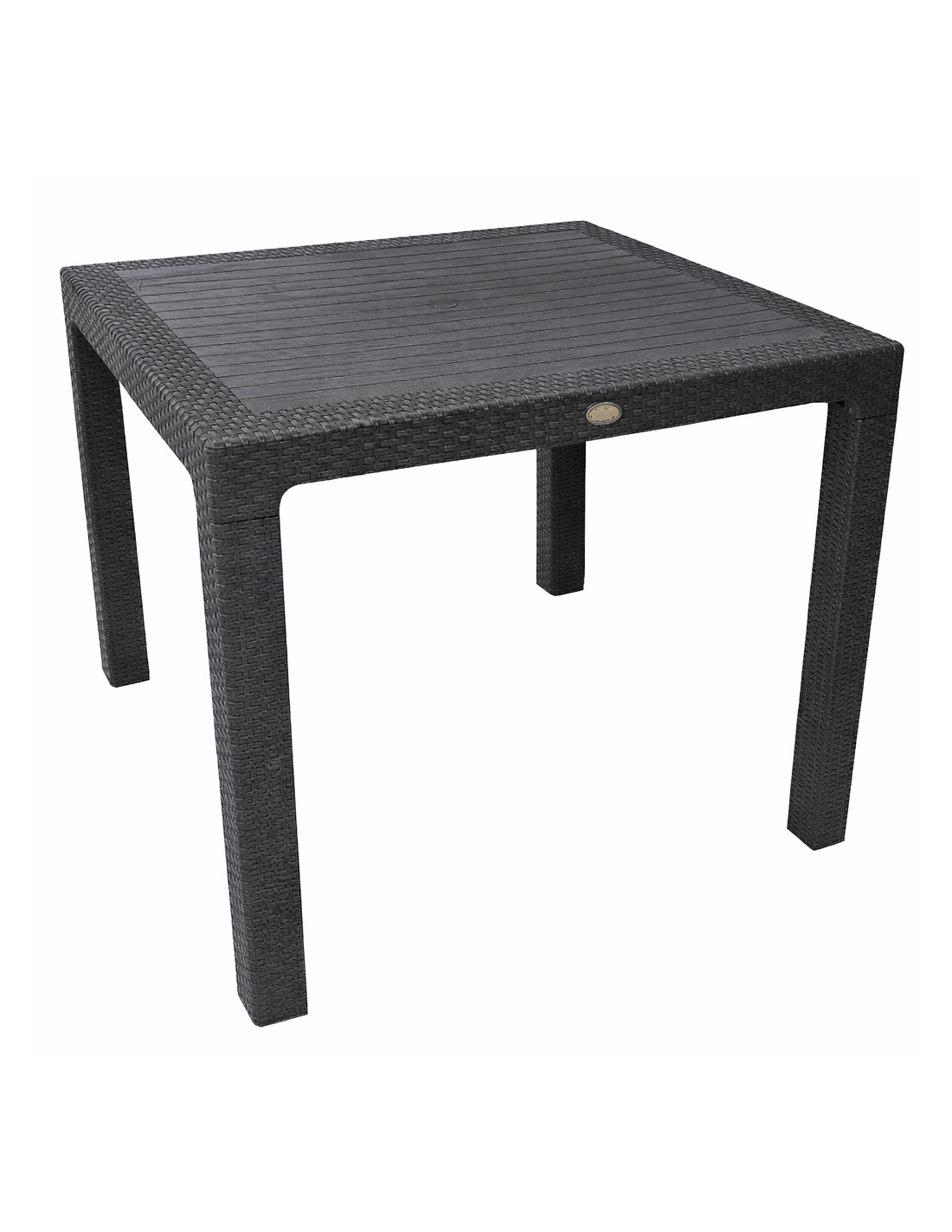 Mesa MIJAS, polipropileno antracite, 90 x 90 cms