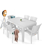 Mesa MIJAS, polipropileno marrom chocolate, 150 x 90 cms