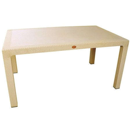 Mesa MIJAS, polipropileno marrom chocolate, 150 x 90 cms