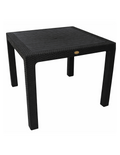 Mesa MIJAS, polipropileno preto, 90 x 90 cms
