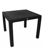 Mesa MIJAS, polipropileno preto, 90 x 90 cms