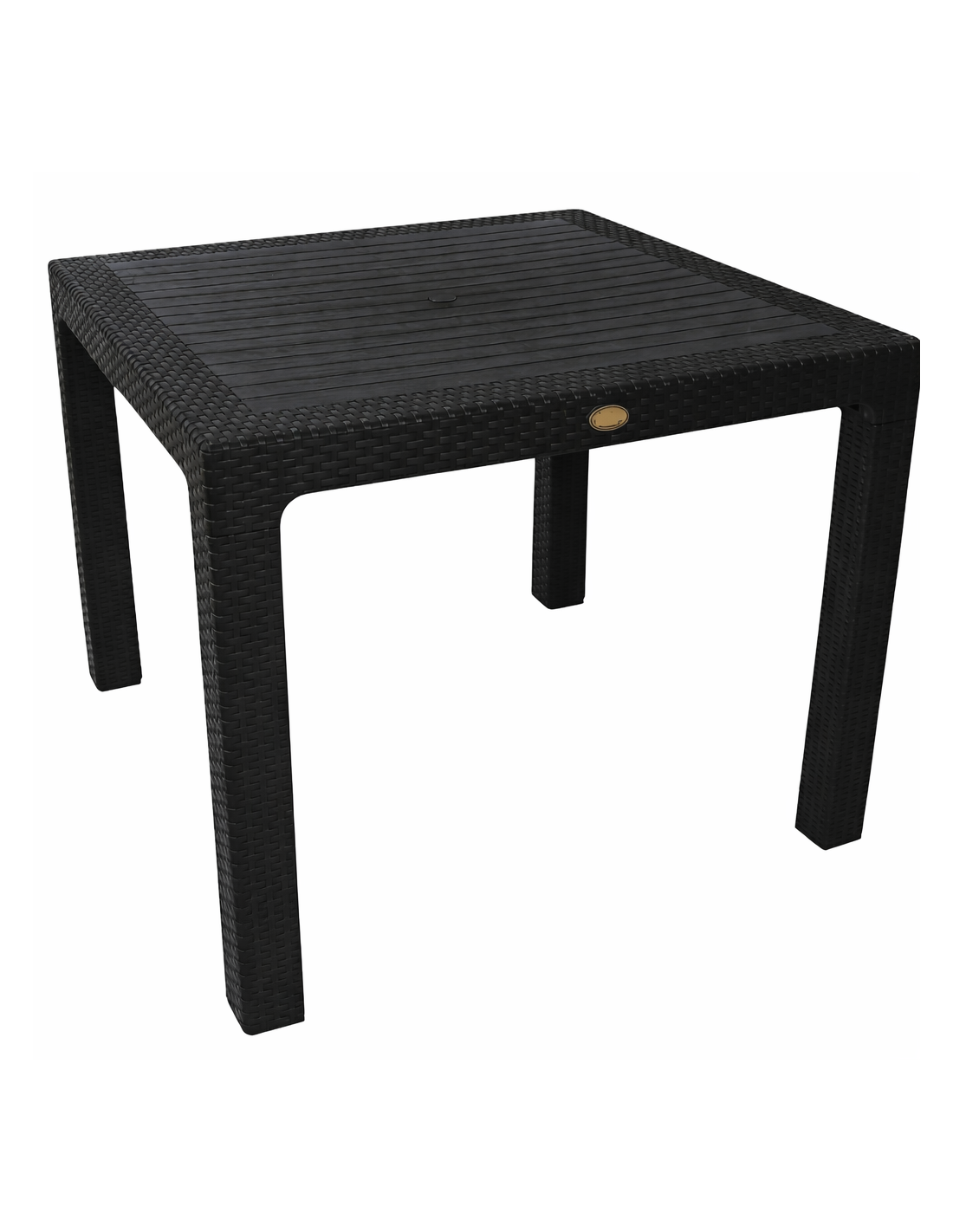 Mesa MIJAS, polipropileno preto, 90 x 90 cms
