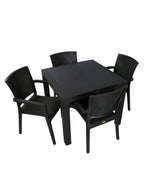 Mesa MIJAS, polipropileno preto, 90 x 90 cms
