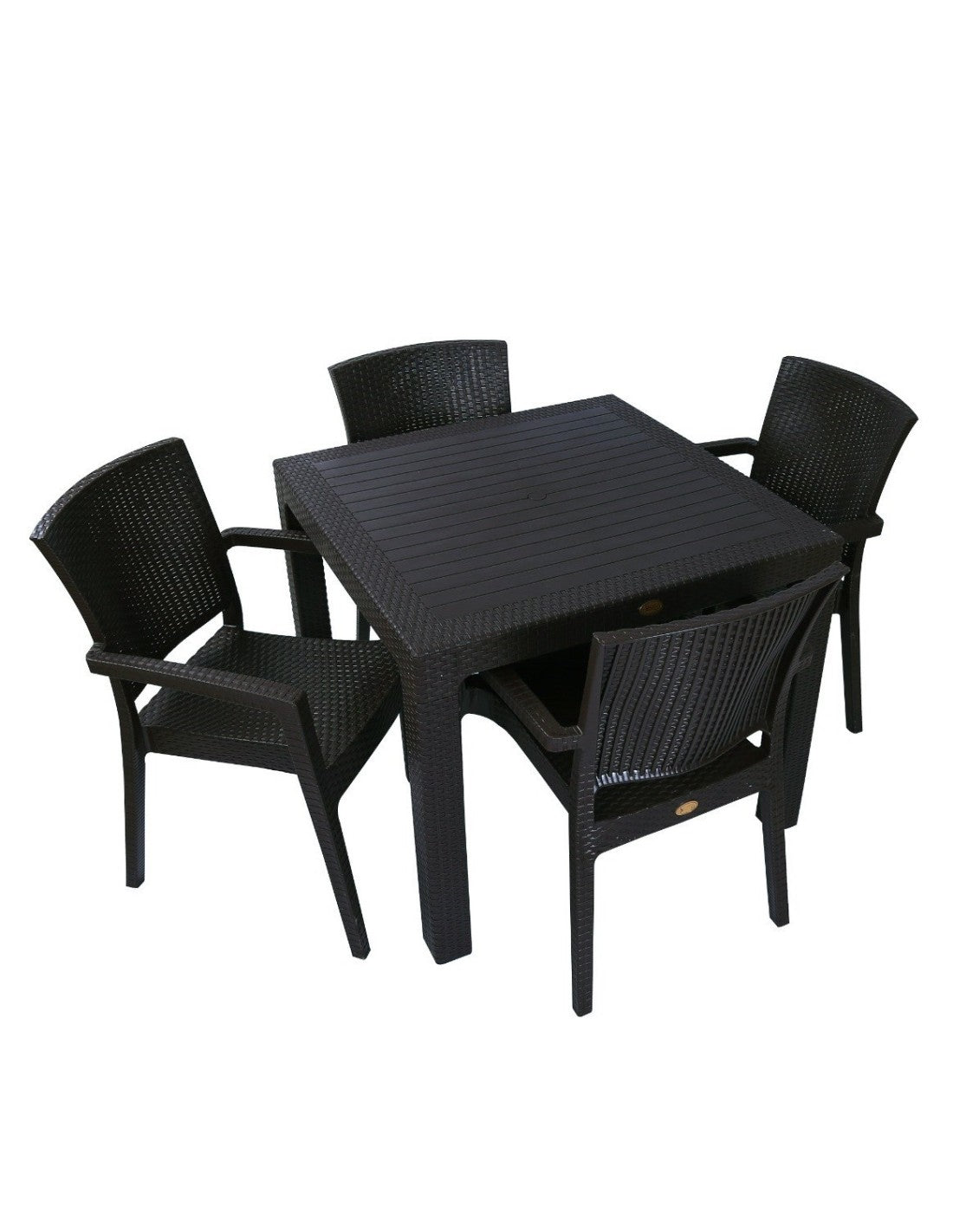 Mesa MIJAS, polipropileno preto, 90 x 90 cms