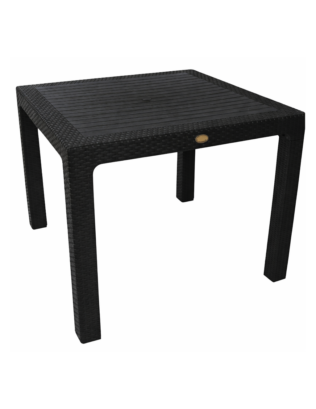 Mesa MIJAS, polipropileno antracite, 90 x 90 cms