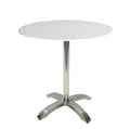 Mesa MILAN, alumínio, base de 72 cms e tampo de 70 cms de diâmetro. Cores à escolha, Tableros de 70 cms: WERZALIT SM - BLANCO 01