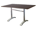 Mesa MILAN, base retangular, alumínio, tampo de mesa de 110x70 cms. Cores à escolha, Tableros 110x70 cms: WERZALIT SM - WENGUE 103