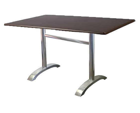 Mesa MILAN, base retangular, alumínio, tampo de mesa de 110x70 cms. Cores à escolha, Tableros 110x70 cms: WERZALIT SM - WENGUE 103