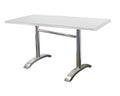 Mesa MILAN, base retangular, alumínio, tampo de mesa de 120x80 cms. Cores à escolha, Tableros 120x80 cms: WERZALIT SM - BRANCO 01