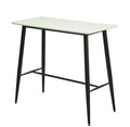 Mesa NITRA, alta, metal, tampo DM branco, 120 x 60 cms