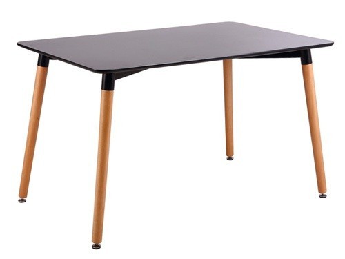 Mesa NURY, madeira, tampo lacado preto, 120 x 80 cms