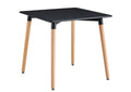 Mesa NURY, madeira, tampo preto, 80 x 80 cms