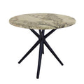 Mesa OASIS, preta, base de 72 cms e tampo de mesa de 60 cms de diâmetro. Cores à escolha, Tablero de 60 cms.: WERZALIT SM - MARBLE ALMERIA 209