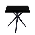 Mesa OASIS, preta, base de 72 cms e tampo de mesa de 60x60 cms. Cores à escolha, Tableros de 60x60 cms: WERZALIT SM - NEGRO 55