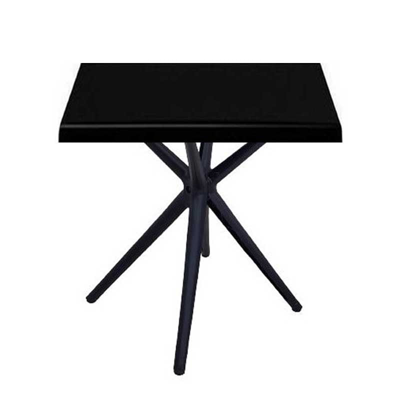 Mesa OASIS, preta, base de 72 cms e tampo de mesa de 60x60 cms. Cores à escolha, Tableros de 60x60 cms: WERZALIT SM - NEGRO 55