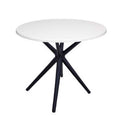Mesa OASIS, preta, base de 72 cms e tampo de mesa de 70 cms de diâmetro. Cores à escolha, Tableros de 70 cms: WERZALIT SM - BLANCO 01
