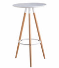 Mesa OTILIA NEW, alta, madeira, tampo lacado branco, 60