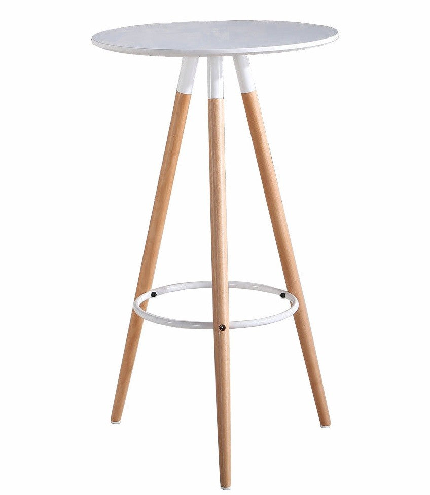 Mesa OTILIA NEW, alta, madeira, tampo lacado branco, 60